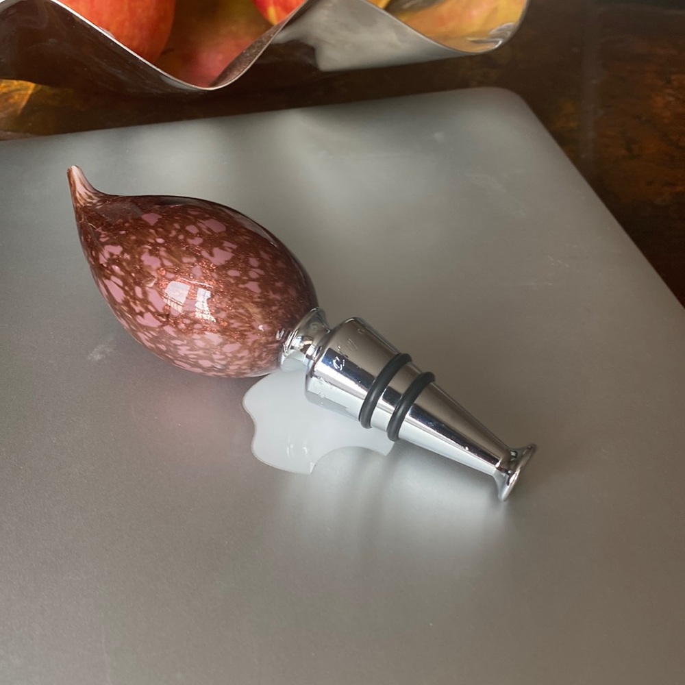 Murano bottle wine plug brand new